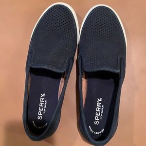 Sperry slide on shoes. Top sider 6 M   Navy